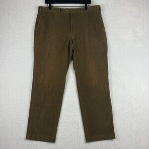 Ralph Lauren Corduroy Pants Mens Brown Size W 40 X 30 L Straight Leg Pockets